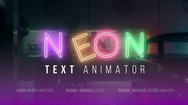 Neon Text Animation Editable Video Templates - Envato