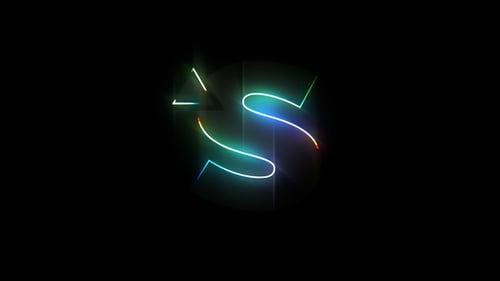 Futuristic Neon Light Logo Animation