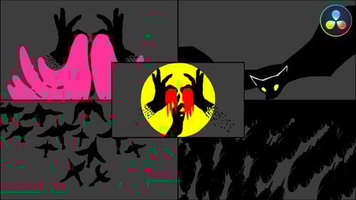 Halloween Cartoon Transitions Pack for DaVinci Resolve