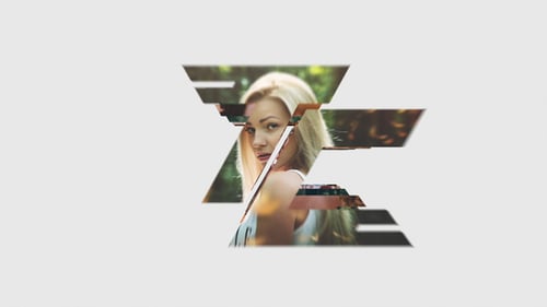 Geometric Photo Reveal Logo Animation