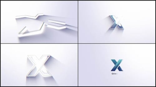 Modern Corporate Logo Reveal with Glossy Refraction Effect