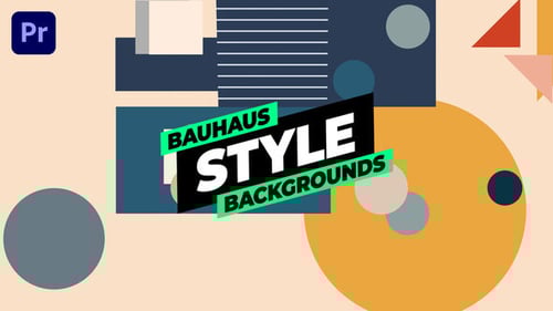 Abstract Geometric Animated Backgrounds with Bauhaus Style