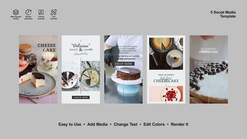 Cheesecake Shop Instagram Stories