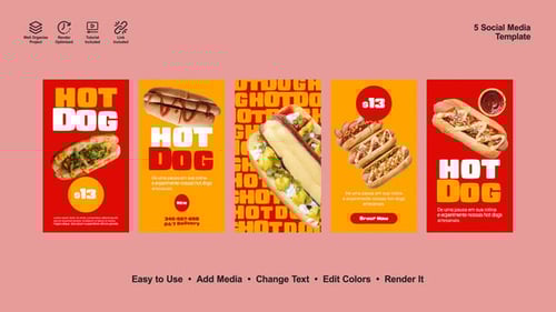 Dynamic Hot Dog Social Media Story Ads