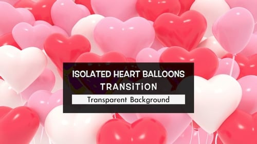 Heart Shaped Balloons Celebration Transition