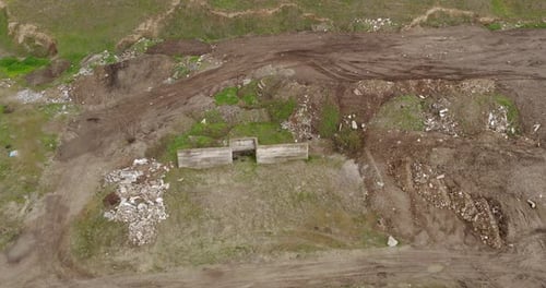 Polluted Land - Hill With Garbage And Trash