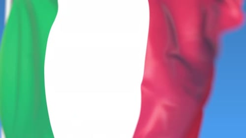 Bandera nacional ondeante de Italia