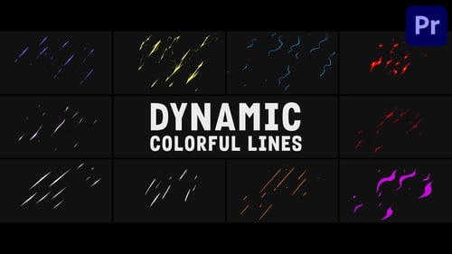 Lignes colorées dynamiques pour Premiere Pro