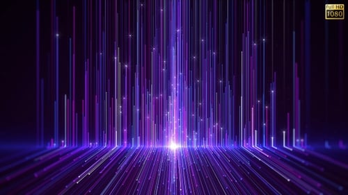 Futuristic Glowing Digital Data Stream Lines Background