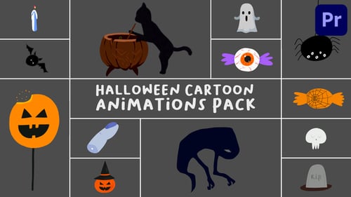 Animated Halloween Characters and Objects Pack