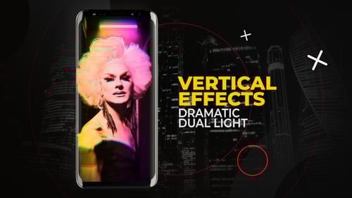 Vertical Dramatic Dual Light Effects