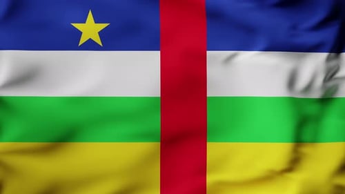 Central African Republic Flag Realistic Waving Animation