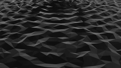 Animated Black Low Poly Geometric Surface Background