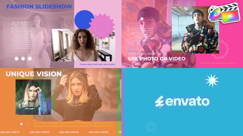 Colorful Fashion Slides for FCPX