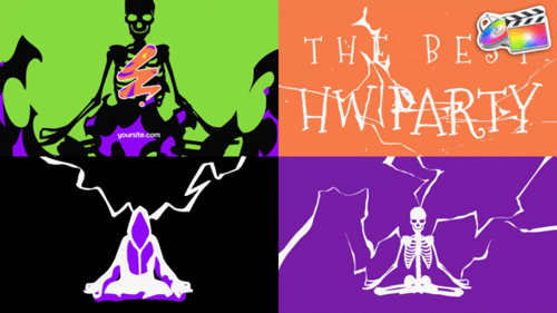 Halloween Skull Logo Opener for FCPX