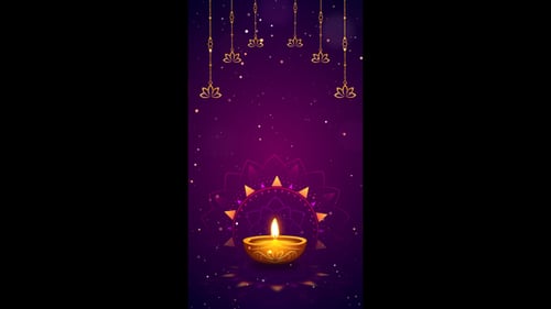 Decorative Diwali Diya Lamp With Rangoli 01