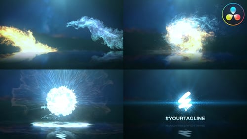 Ice And Fire Logo for DaVinci Resolve