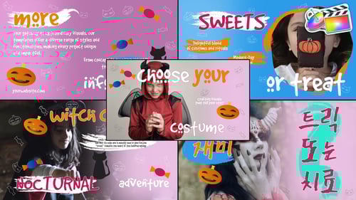 Animated Halloween Titles with Playful Hand-Drawn Typography