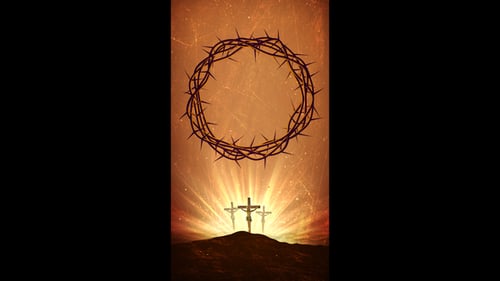 Rotating Crown of Thorns and Crosses for Easter Worship
