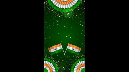 Vertical Indian Flags Festive Background for National Celebrations