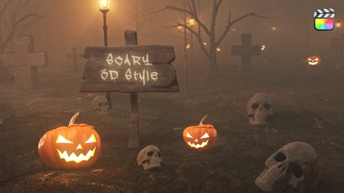 Scary Halloween 3D Logo Intro - FCPX