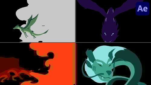 Dragon Transitions Pack | After Effects