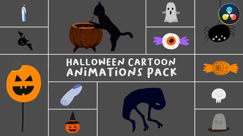 Halloween Cartoon Icon Animations Pack