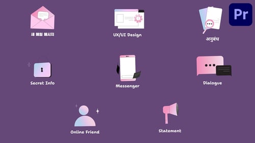 Web UI Icons And Titles for Premiere Pro