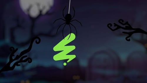 Animated Spooky Night Logo Reveal for Halloween
