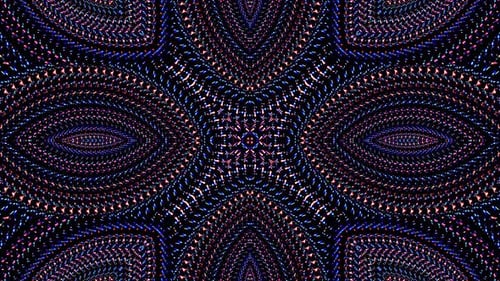 Abstract Glowing Particle Kaleidoscope Background Loop