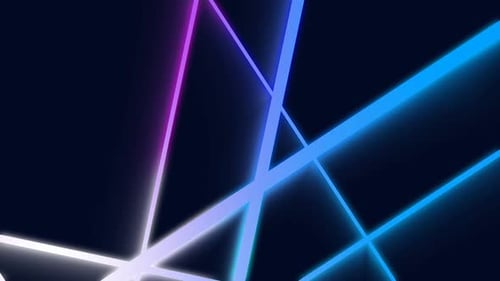 Dynamic Glowing Neon Lines Abstract Motion Background