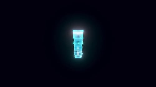 telephoto lens hologram Rotating 4k