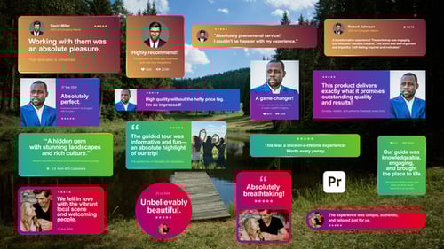 Testimonials Gradient Pack for Premiere Pro