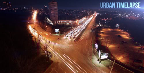 Night City Traffic with Long Exposure Light Streaks