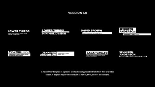 Modern Lower Thirds Title Text Animation