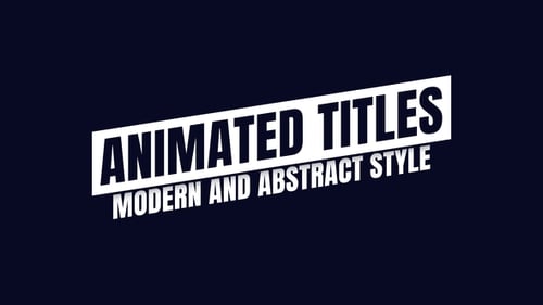 Animated Titles for Premiere Pro