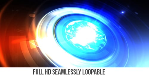 Futuristic Digital Earth Globe Rotating Broadcast Background