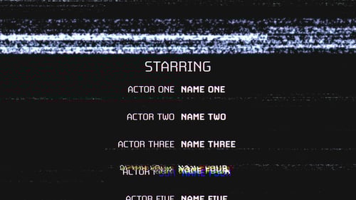Lista de créditos de VHS Glitch