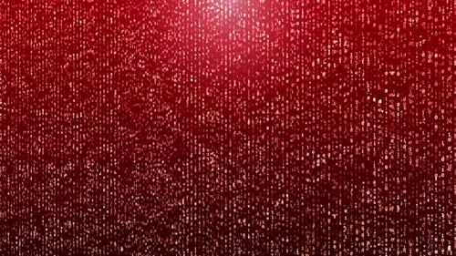 4k Red Computer Binary Data Background