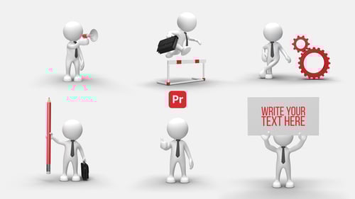 3D People Animations 4 for Premiere Pro - Realistic Character Motion Library Template