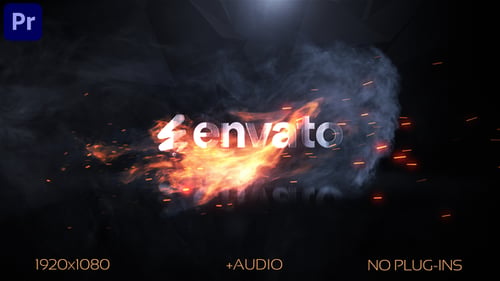 Dynamic Fire Smoke Logo Reveal Opener