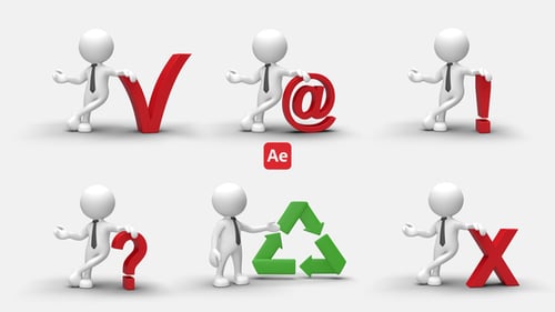 3D People Animations 8 - Realistic Character Motion Library Template