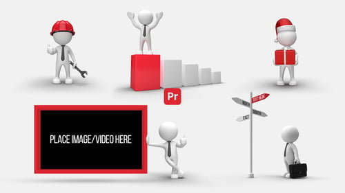 3D People Animations 10 for Premiere Pro - Realistic Character Motion Library Template