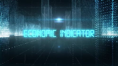 Skyscrapers Digital City Economics Word Economic Indicator