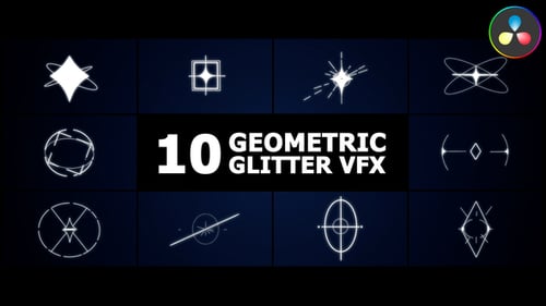 Efectos visuales de purpurina geométrica | DaVinci Resolve