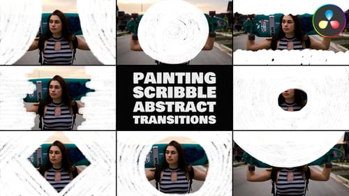 Painting Scribble Abstract Transitions for DaVinci Resolve