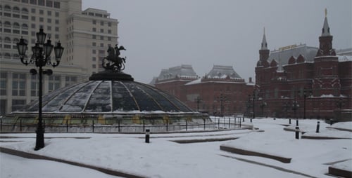 Strong Snowfall in Moscow