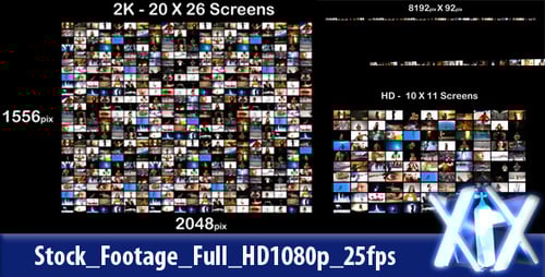 Abstract Dynamic Collage of Footage Clips