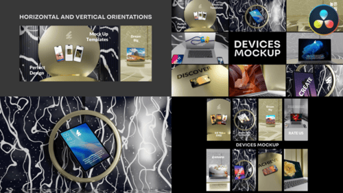 Devices Mockup for DaVinci Resolve