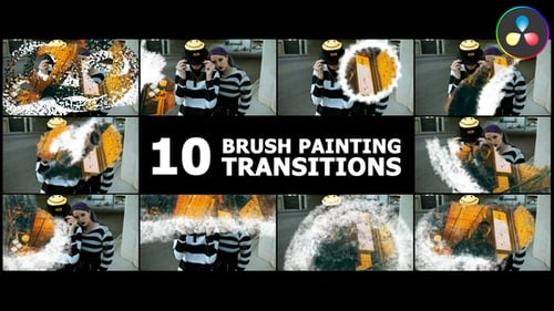 Brush Painting Transitions | DaVinci Resolve